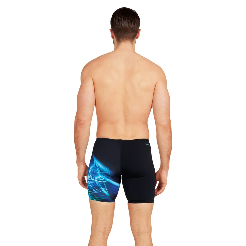 Zoggs MENS OCEAN SWIRL PRINT JAMMER 2 Zoggs MENS OCEAN SWIRL PRINT JAMMER - Image 2