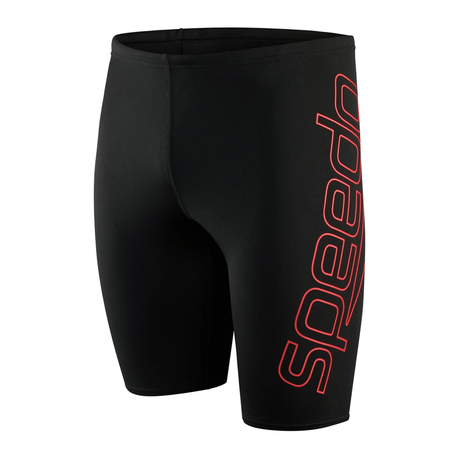 Speedo Mens Boom Logo Black/Red Jammer 1 Speedo Mens Boom Logo Black/Red Jammer