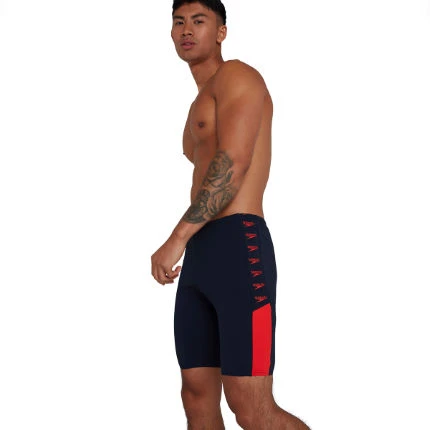 Speedo Mens Boom Logo Splice Black/Red Jammer 2 Speedo Mens Boom Logo Splice Black/Red Jammer - Image 2