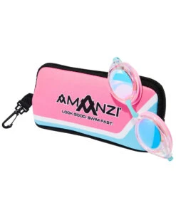 Amanzi Axion Pearl Mirror Pink/Teal Goggles With Case