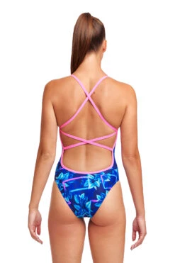 Funkita Ladies Strapped In One Piece Leaf Laser -Cheap One Pieces Swimsuit Store FS38L LEAF LASER 02