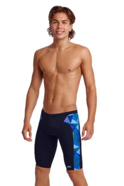Funky Trunks Men’s Training Jammers Blue Bars -Cheap One Pieces Swimsuit Store FT37M BLUE BARS 01