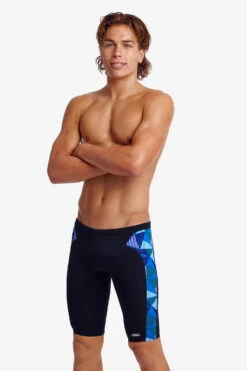 Funky Trunks Men’s Training Jammers Blue Bars -Cheap One Pieces Swimsuit Store FT37M BLUE BARS 10
