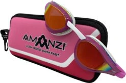 Amanzi Dominate Prismatic Mirror Goggles -Cheap One Pieces Swimsuit Store products dominatesunsetmirror pinkwhite scaled 1