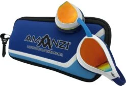 Amanzi Dominate Prismatic Mirror Goggles -Cheap One Pieces Swimsuit Store products dominatesunsetmirror whiteindigo scaled 1