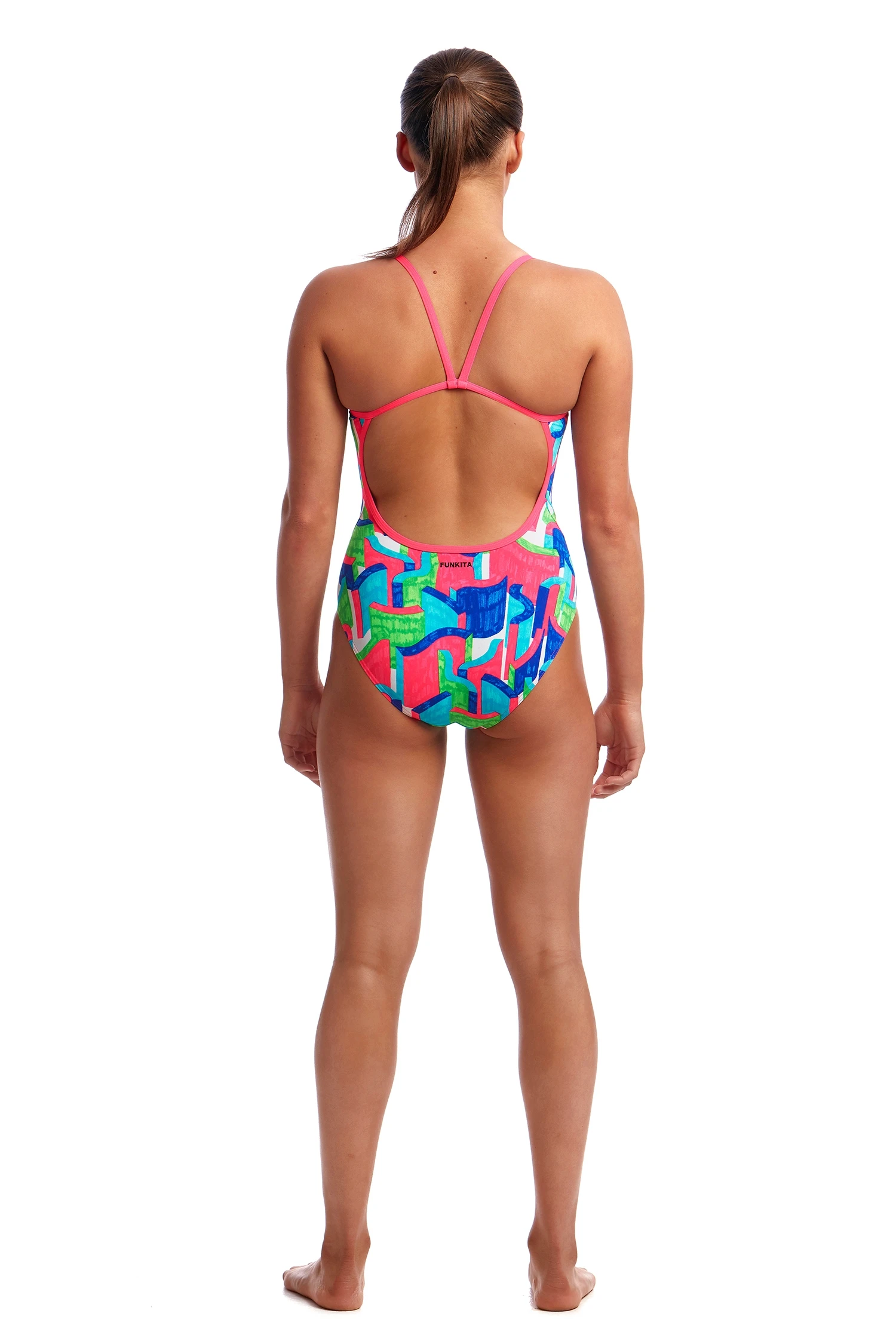 Funkita Ladies Texta Towers Single Strap 2 Funkita Ladies Texta Towers Single Strap - Image 2