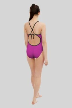 Maru Ladies Solid Pacer Cut Away Tie Back -Cheap One Pieces Swimsuit Store products gk0036 mult pink back 2 scaled 1
